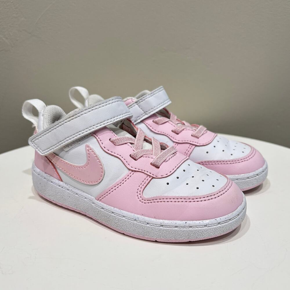 Nike Toddler Girls Court Borough Low Recraft Sneakers Pink Foam White - Size: 9